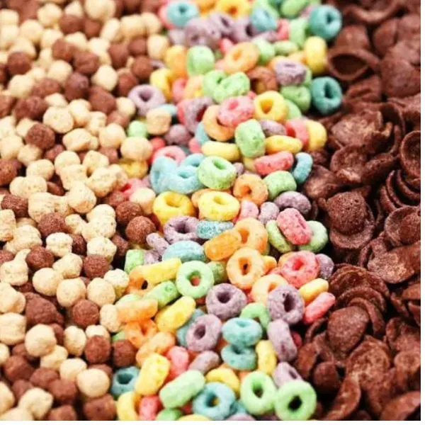 Sugary, highly-refined cereals